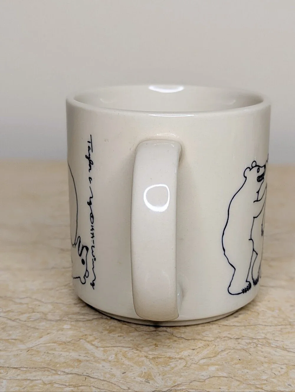 Vintage Taylor & NG Naughty Sexy Bears Orgy Blue Grey White Coffee Mug Cup